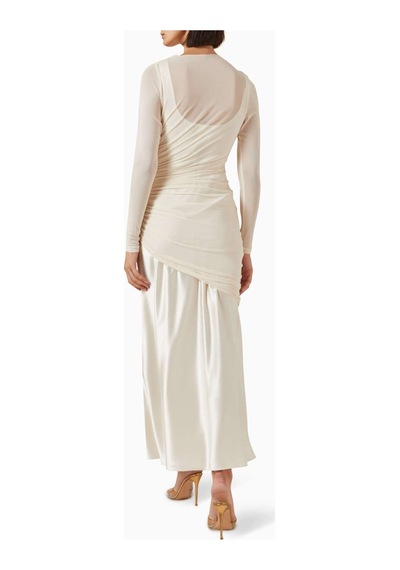 Acler Rhodehill Midi Elbise - - %92 Polyester, %8 Elastan, %75 Asetat, %25 Polyester Içerikli Beyaz
