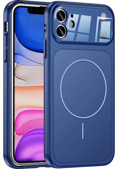 Apple Uyumlu iPhone 11 Kılıf Zore M-safe Şarj Özellikli Kamera Korumalı Formen Kapak Mavi