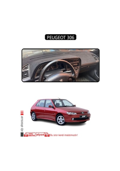 Peugeot 306torpido Koruma Halısı Siyah Kenar