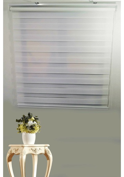 Beyaz Bambu Zebra Stor Perde
