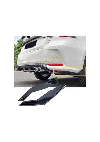 Carmind Toyota Corolla Uyumlu Uyumlu Arka Tampon Altı Flap Piano Black 2019-2021