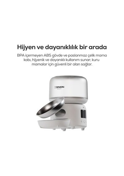 Tr Otomatik Kedi Mama Kabı 3l Mobil Kontrol Paslanmaz Çelik Kase Çift Güç Desteği X8613