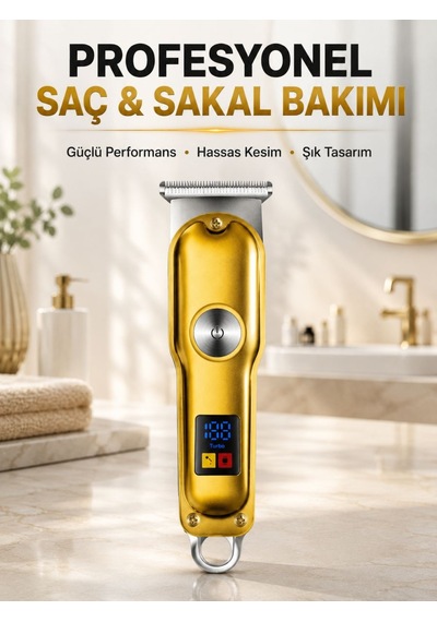 Profesyonel Tıraş Makinesi 120 Dakika Kullanım T Bıçaklı 3 Taraklı Usb Şarjlı Saç Sakal Kesme Makinesi