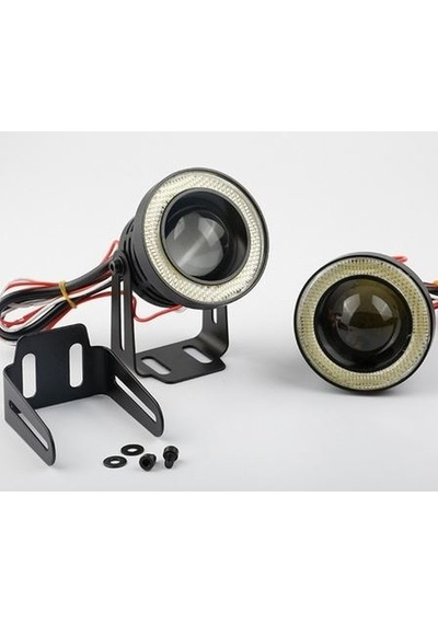 Universal Mercekli Angel Sis Farı Metal Su Geçirmez 76 Mm Sarı