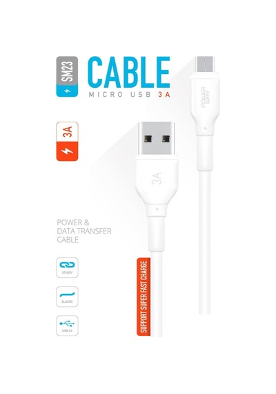 Powerway SM23 3A Micro Usb Hızlı Şarj Ve Data Kablo 1MT