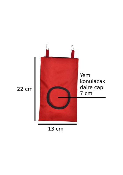 Ayrex Gine Domuzu Ginepig Tavşan Kemirgen Yemlik Yem Saman Yonca Torbası Yem Torba Kumaş Torbalar