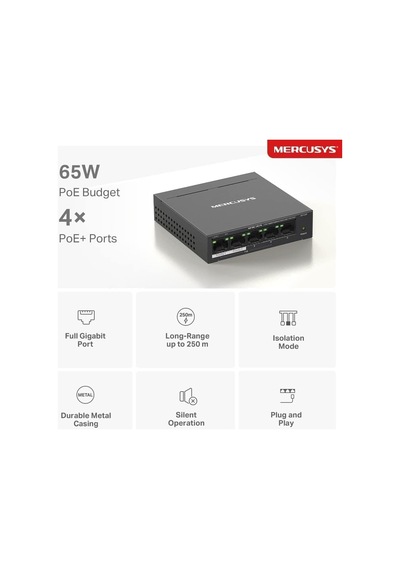Ayrex 5-port Gigabit Desktop Switch With 4-port Poe