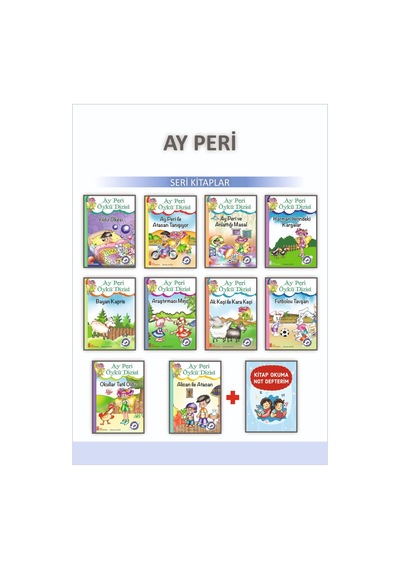 1.Sınıflar için Ay Peri Öykü Dizisi + Kitap Okuma Not Defteri