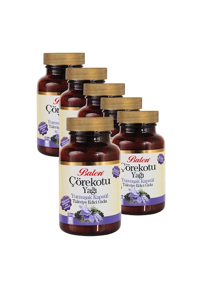 Balen Çörekotu Yağı Kapsülü Çörek Otu 80 Kapsül x 1380 MG 6 Kutu