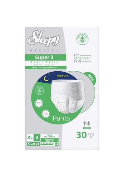 Sleepy Süper3 Emici Külot L Beden 30 Adet