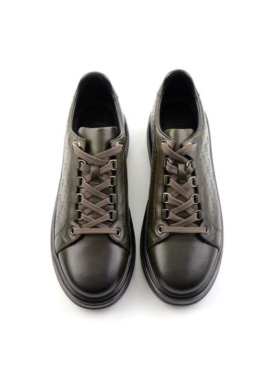Bambi Haki Hakiki Deri Erkek Sneaker E01398023103