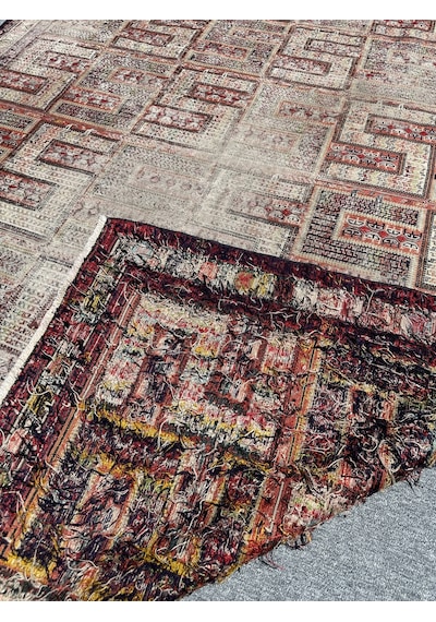 El Dokuma Eskitme İran Halısı 205x270 Yün 6 M2 İnce İran Halısı Lacivert