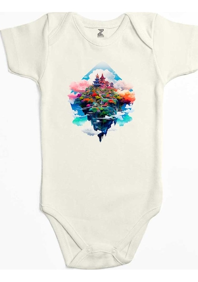 Zepplin Giyim The İsland On The Cloud Mavi Bebek Body Zıbın