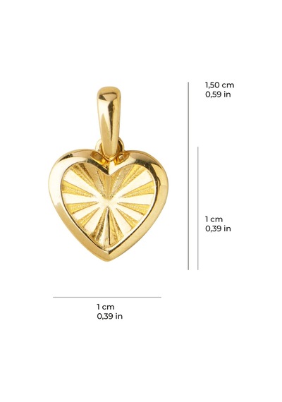 Goldkupe 14 Ayar Altın Kalp Kolye Ucu 1,01 Gr-3419