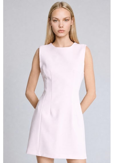 Defacto Bisiklet Yaka Kolsuz Açık Pembe Mını Elbise H5965ax26smpn624 Pembe-pn624