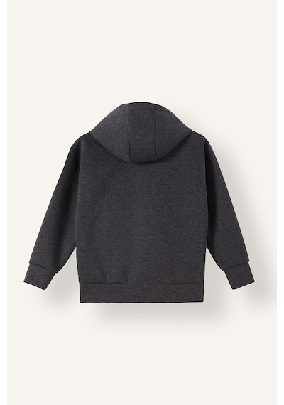 Defacto Fermuarlı Kapüşonlu Basic Sweatshirt Hırka Erkek Çocuk I3124a826auar221 Antrasit-ar221