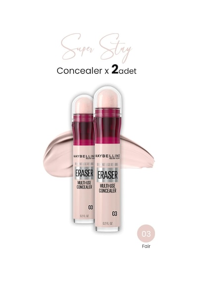 Maybelline New York Eraser Multi Use Concealer 03 Fair 2'li