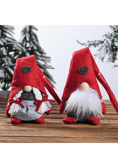 Gnome Noel Süsü 2 Li Set, Noel Baba Gnome Dekorasyon Seti