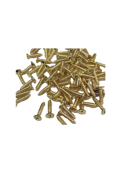 Sarı 1000 Adet Klips Vidası 2,2x9,5 Mm Yhb - Konik Başlı Kutu, Sandık, Ayak, Askı, Mini Vida 9,5 Mm