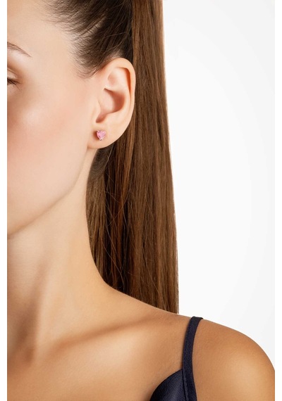 Isabella 18 Ayar Beyaz Altın Kaplama Gümüş Küpe 89416420