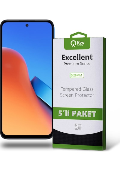 Xiaomi Redmi 12 İle Uyumlu Temperli Ekran Koruyucu Kırılmaz Cam Ekonomik 5'li Paket
