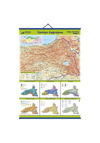 Türkiye Coğrafyası-Doğu Anadolu Bölgesi Haritası 70X100
