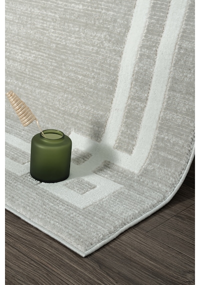 Mariesse Home Versay Koleksiyonu Modern Dokuma Halı Salon Oturma Odası Koridor Halısı Krem-gri