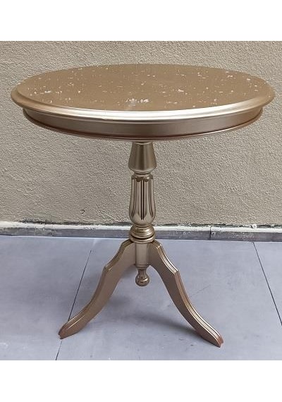 Fiskos Eko 90501 Baba 3 Kayın Ayak 60 Cm Hareketli Mdf Tabla Parlak Gold El Yapım