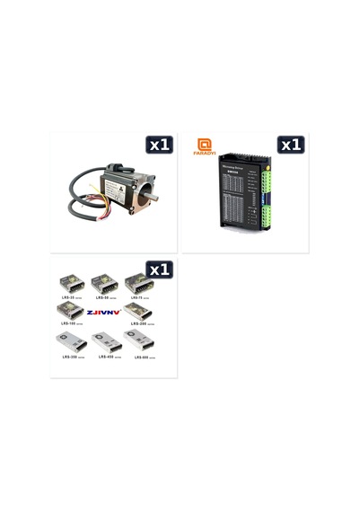 2.2 Nm Nema 23 Step Motor + Dm556 Sürücü + 48v Güç Kaynağı Seti
