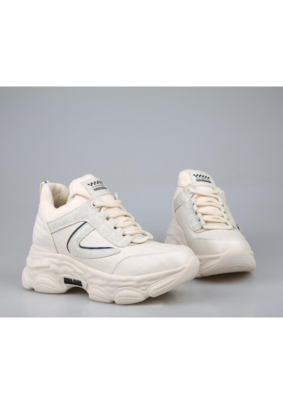 Guja 24k302 Dolgu Topuk Bej Kadın Sneakers Bej