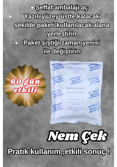 Nemçek Nem Alıcı Tutucu Rutubet Giderici Önleyici Korozyon Önleyici Koku Giderici 250 GR X (2 Paket)