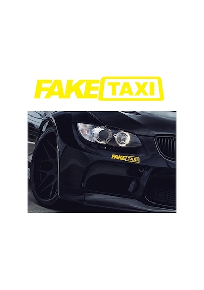 Fake Taxi Oto Sticker (1 Adet)