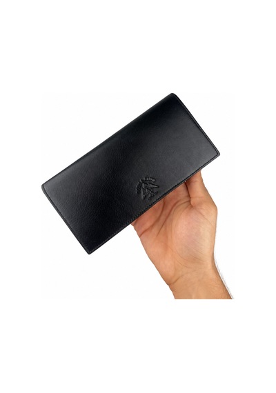 Alphaclub Bag Erkek Hakiki Deri Siyah Telefon Bölmeli Uzun Cüzdan Ve Kartlık Model 2730