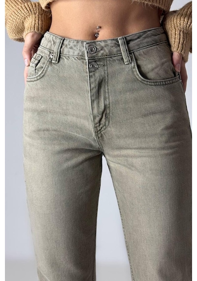 Lacarino 7609 Mom Fıt Kadın Jean Pantolon Od Antrasit Lacarino 7609 Mom Fıt Kadın Jean Pantolon Od Antrasit
