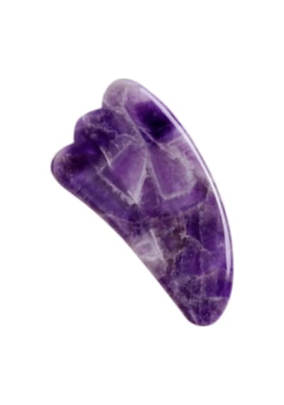 Efsoon Organics Doğal Taş Roller Ametist Gua Sha Kaz Ayaklı Masaj Aleti