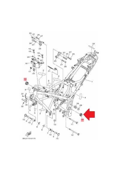 Yamaha R25 / Mt25 Or.  Salıncak Tapası 1Wd-F135F-00