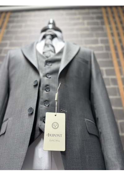 Dupont Classics Erkek Slim Fit 6 Drop Sivri Yaka Yelekli Filafil Çift Yırtmaç Takım Elbise Koyu Gri Dupont Classics Erkek Slim Fit 6 Drop Sivri Yaka Yelekli Filafil Çift Yırtmaç Takım Elbise Koyu Gri