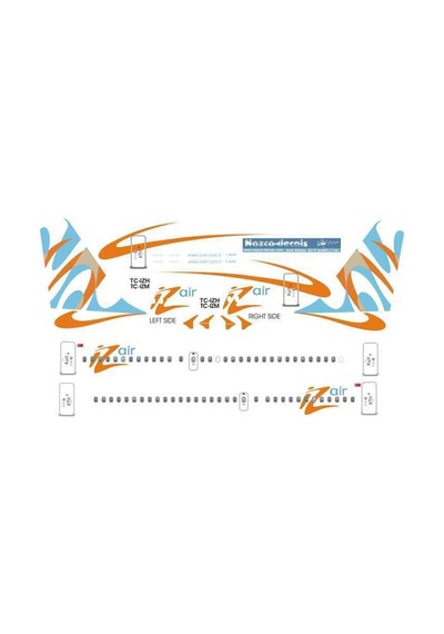 Nazca Decals Izm001 1/144 Ölçek, İzmir Airlines Decal-a319 Standard Sc