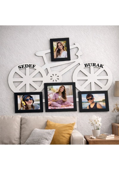 Bisiklet Resim Çerçevesi Kişiye Özel No 60 Cm 135
