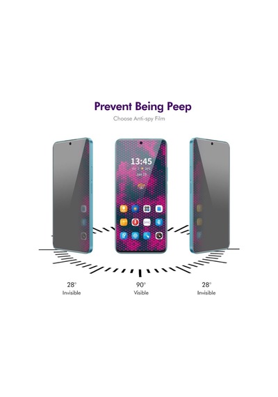 Xiaomi Mi 14t Uyumlu Köşe Dolgulu Anti Shock Telefon Kılıfı Ve Hayalet Privacy Ekran Koruyucu