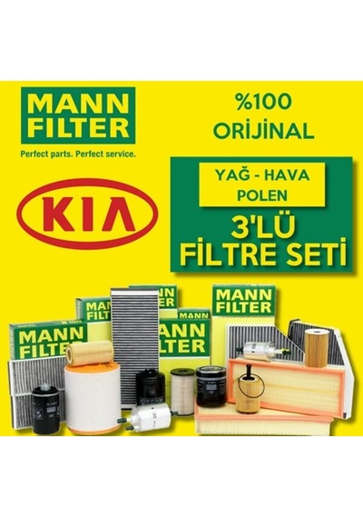 Kia Cerato 1.5 1.6 Crdı Mann-Filter Filtre Bakım Seti 2005-2009