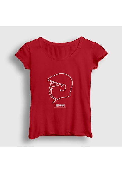 Presmono Kadın Neon The Notorious Bıg T-shirt Kırmızı