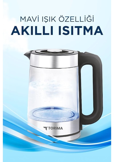 Torima TY-083-18X29A Cam Ledli 1500 W 1.8L Su Isıtıcı
