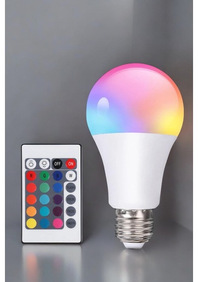 Rgb Led Lamba Led Işık Ampul Renk Değiştirebilen 100 Watt Diğer