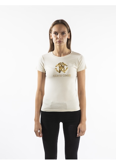ROBERTO CAVALLI  Kadın T'shirt RRC5279L Bej