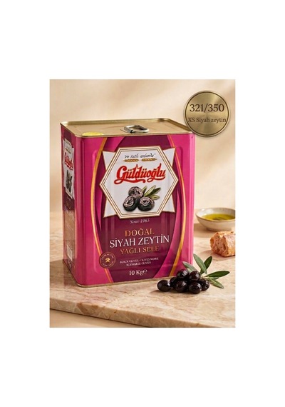 Siyah Zeytin 10 Kg Teneke - 321/350 Kalibre Xs / Ekonomik Boy