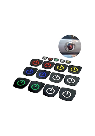 Fiat Fiorino Logo Içi Power Buton Sticker 3 Lü Set Fiat Fiorino Logo Içi Power Buton Sticker 3 Lü Set
