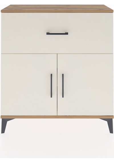 Arges Şifonyer Tek Raflı Tek Çekmeceli 2 Kapaklı 88x30x96 Çam-aytaşı Atlas Çam