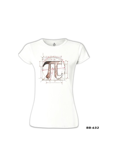 Matematik - Pi 19 Beyaz Kadın Tshirt 001