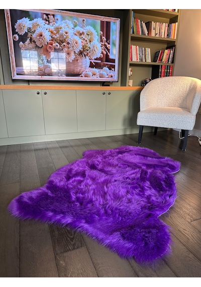 A Post Mor Yumuşak Dokulu Peluş Halı Tek Kafa Post